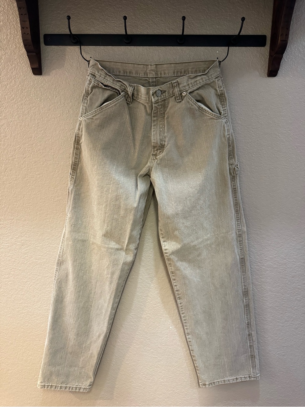 Men's wrangler Light Beige Straight-Leg Jeans - Casual Workwear